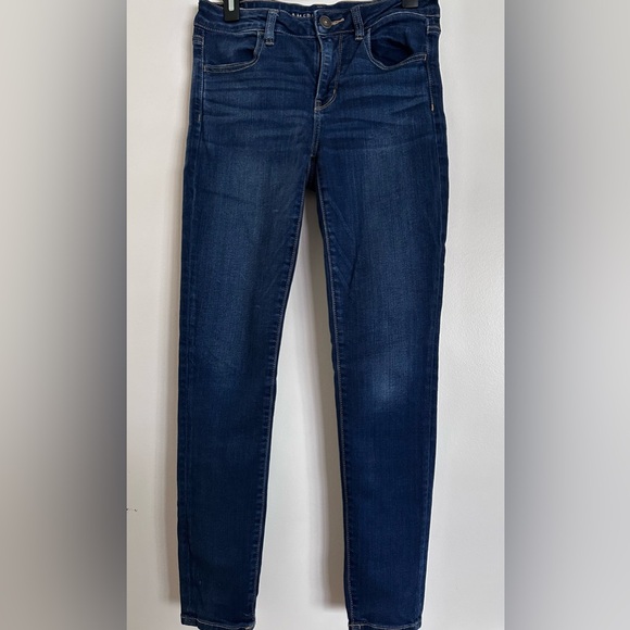 AE Next Level Stretch Blue Denim Jeggings Women’s 8 | Classic Everyday Mid-Rise - Picture 2 of 4